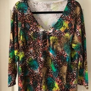 Peter Nygard Multi-Color Top - XL
